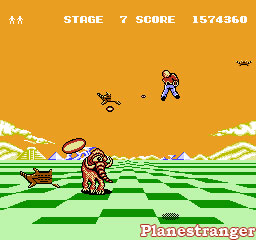скриншот игры Space Harrier для NES